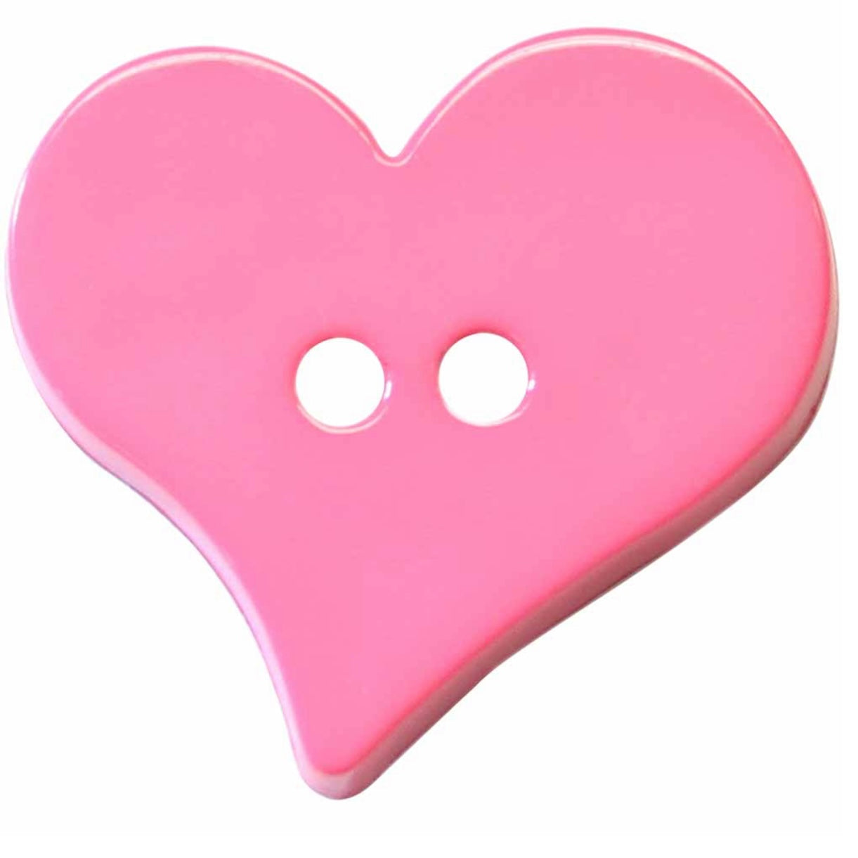 Novelty 2-Hole Button - Pink - Heart - 25mm - 2pcs