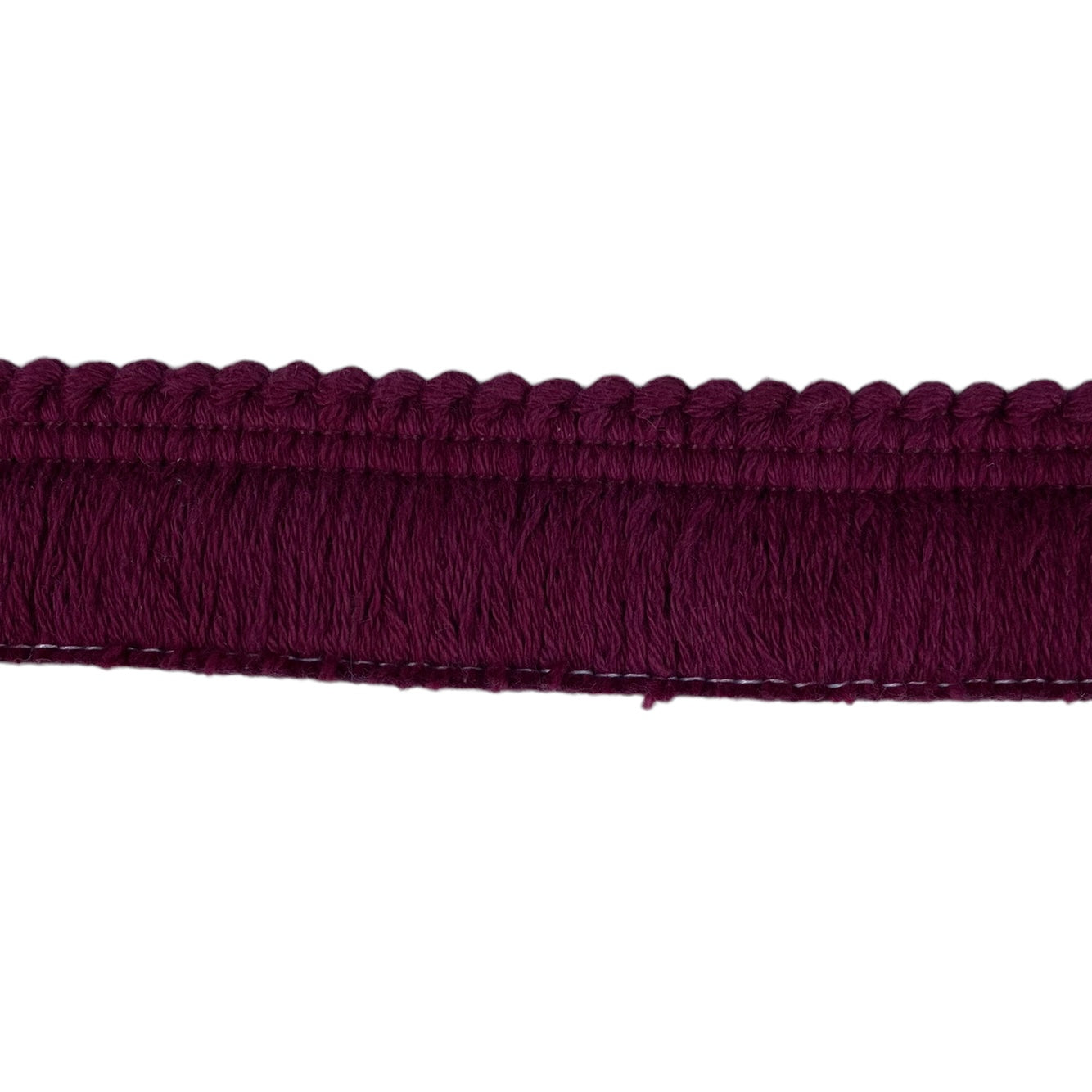 Brush Fringe Trim - 40mm - Burgundy