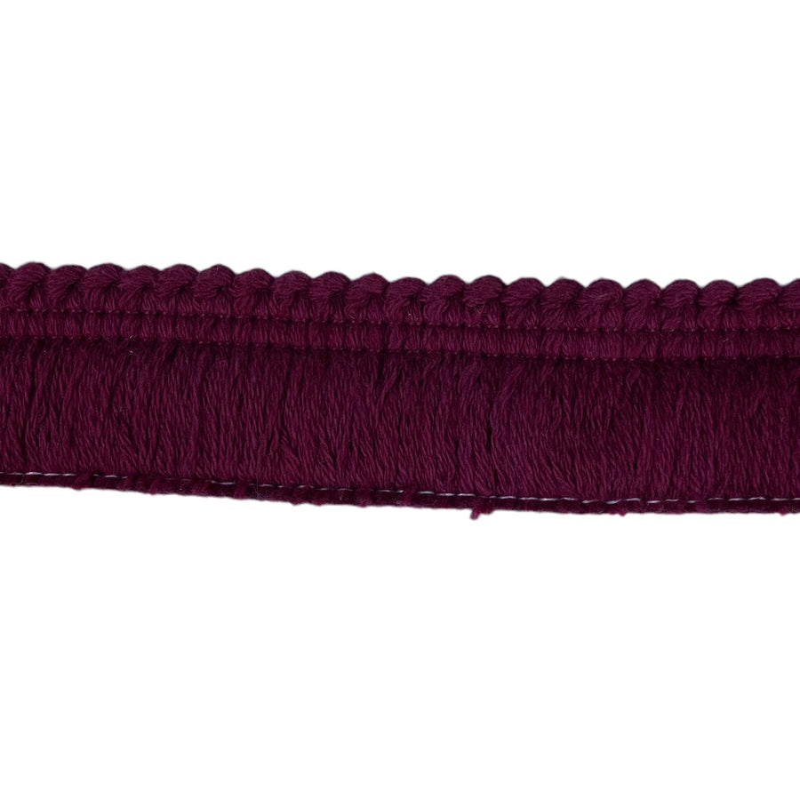 Brush Fringe Trim - 40mm - Burgundy