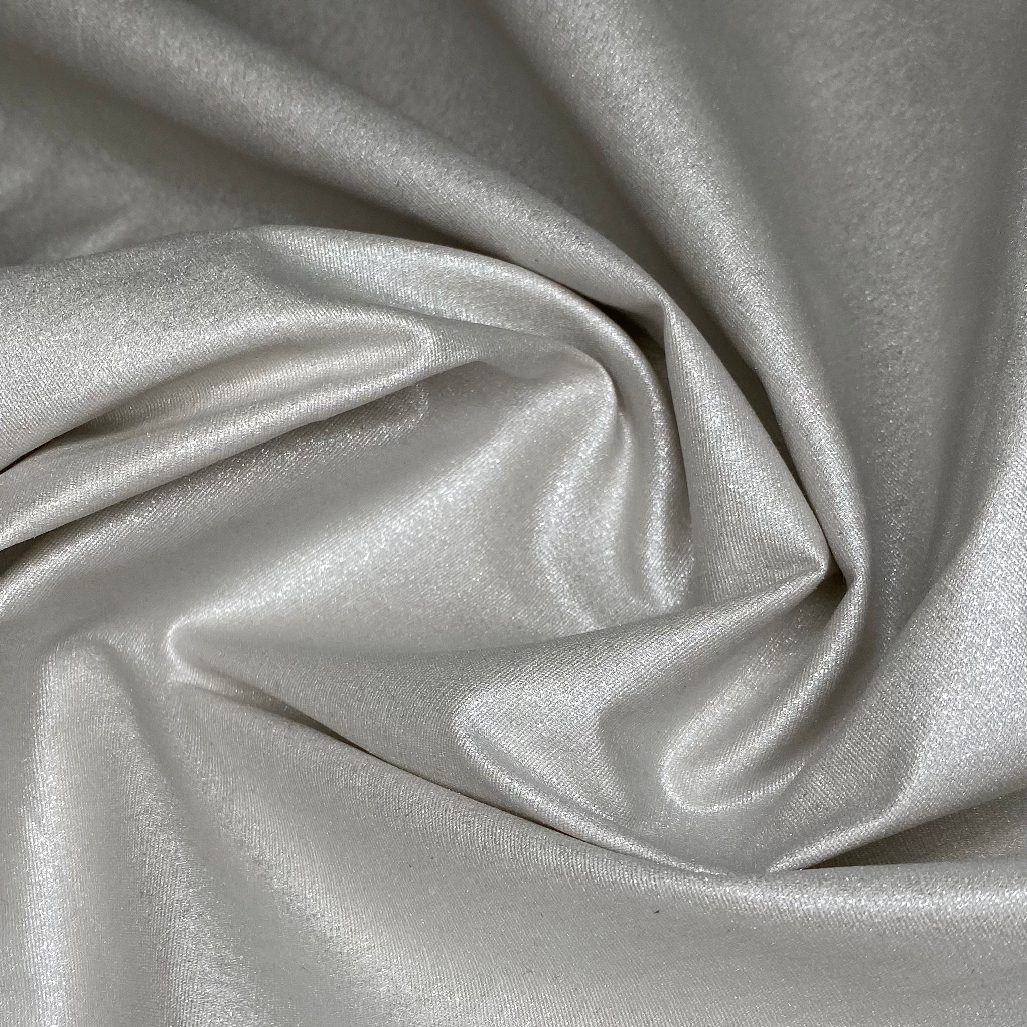 Printed Metallic Stretch Cotton - Silver