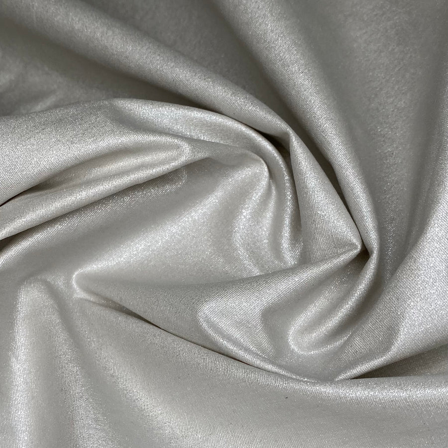 Printed Metallic Stretch Cotton - Silver