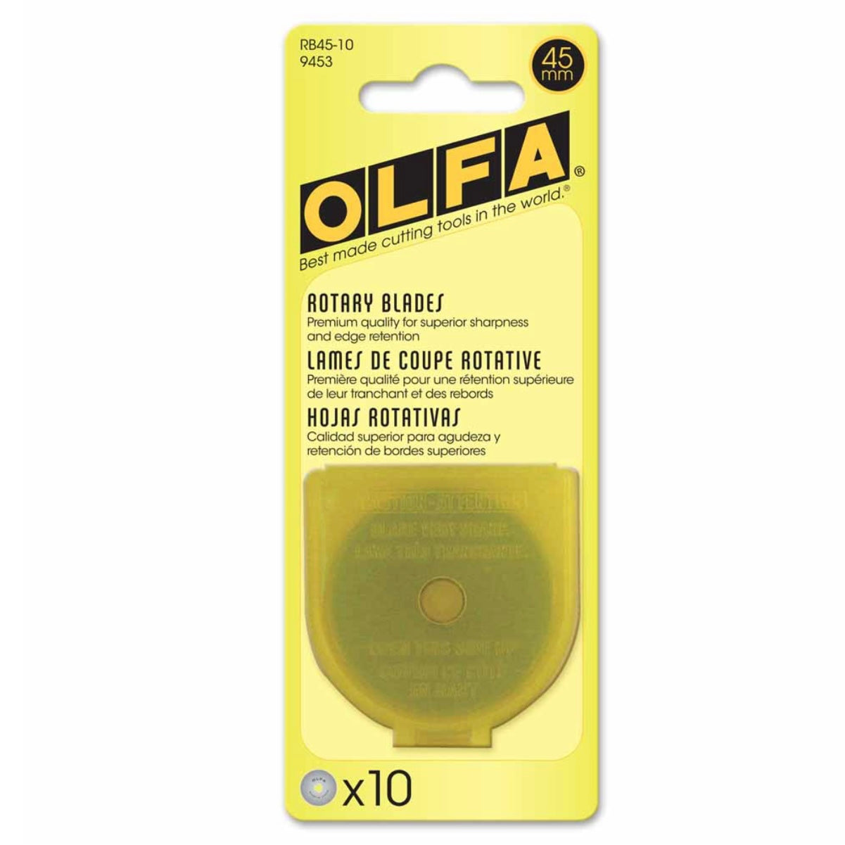 Olfa Tungsten Tool Steel Rotary Blade - 45mm - 10pc