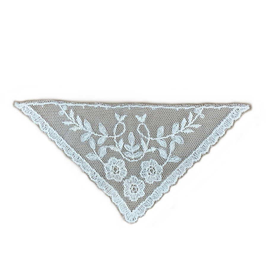 Triangle Floral Embroidered Applique Patch - Beige · King Textiles