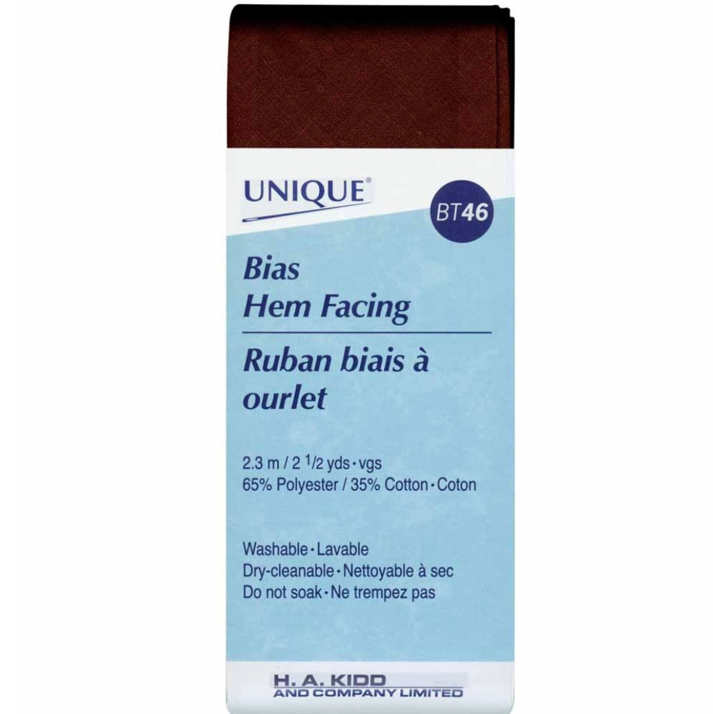 Bias Hem Facing - 50mm x 2.3m - Brown