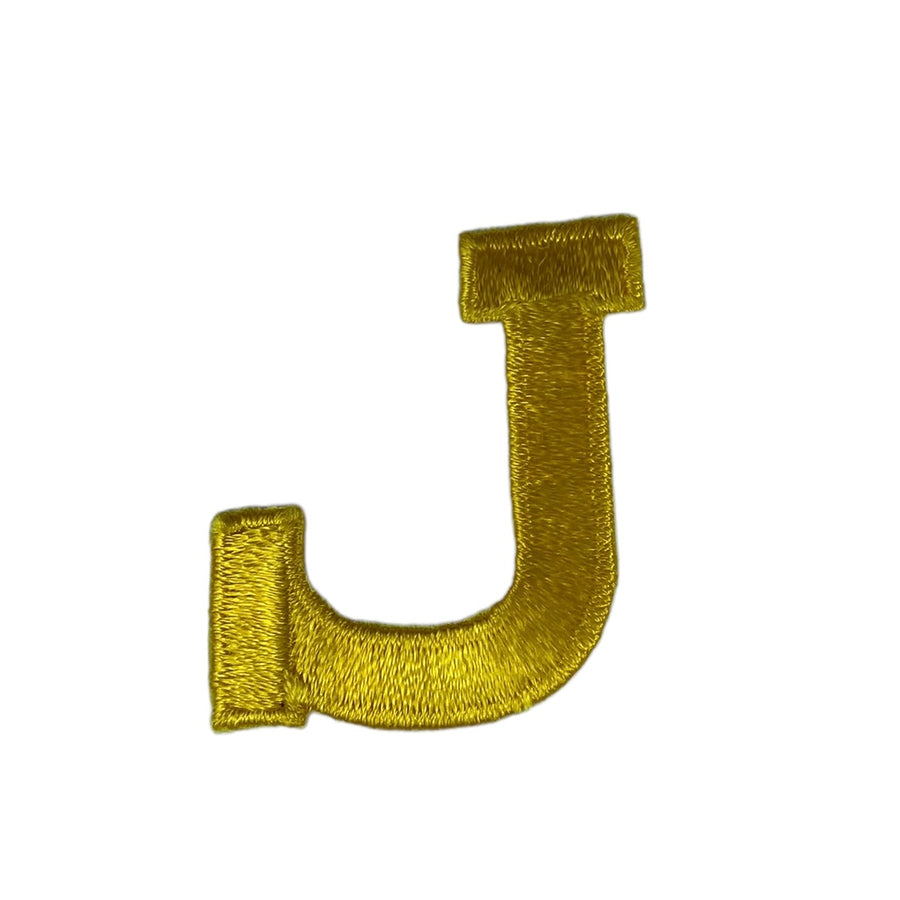 Embroidered Letter - Gold - Letter J