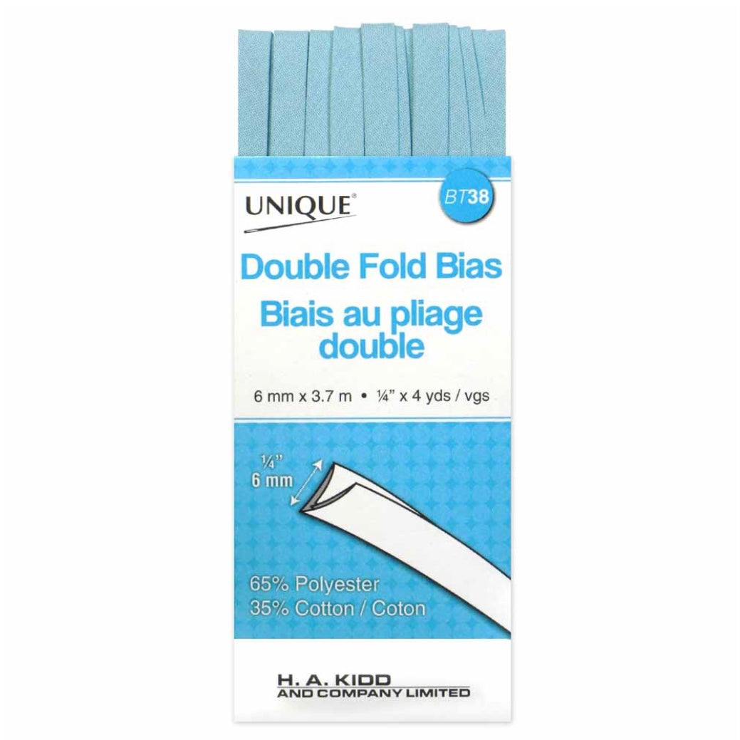 Double Fold Bias Tape - 6mm x 3.7m - Gold