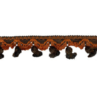 Decorative Tassel Trim - 40mm - Brown/Orange