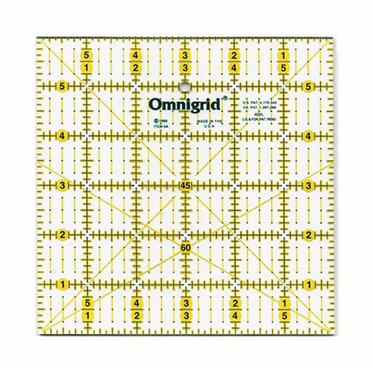 Ruler with Angles - 6” x 6”