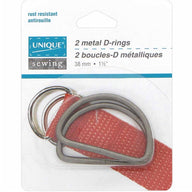 Metal D-Rings - 51mm (2″) - Gunmetal - 2 pcs.