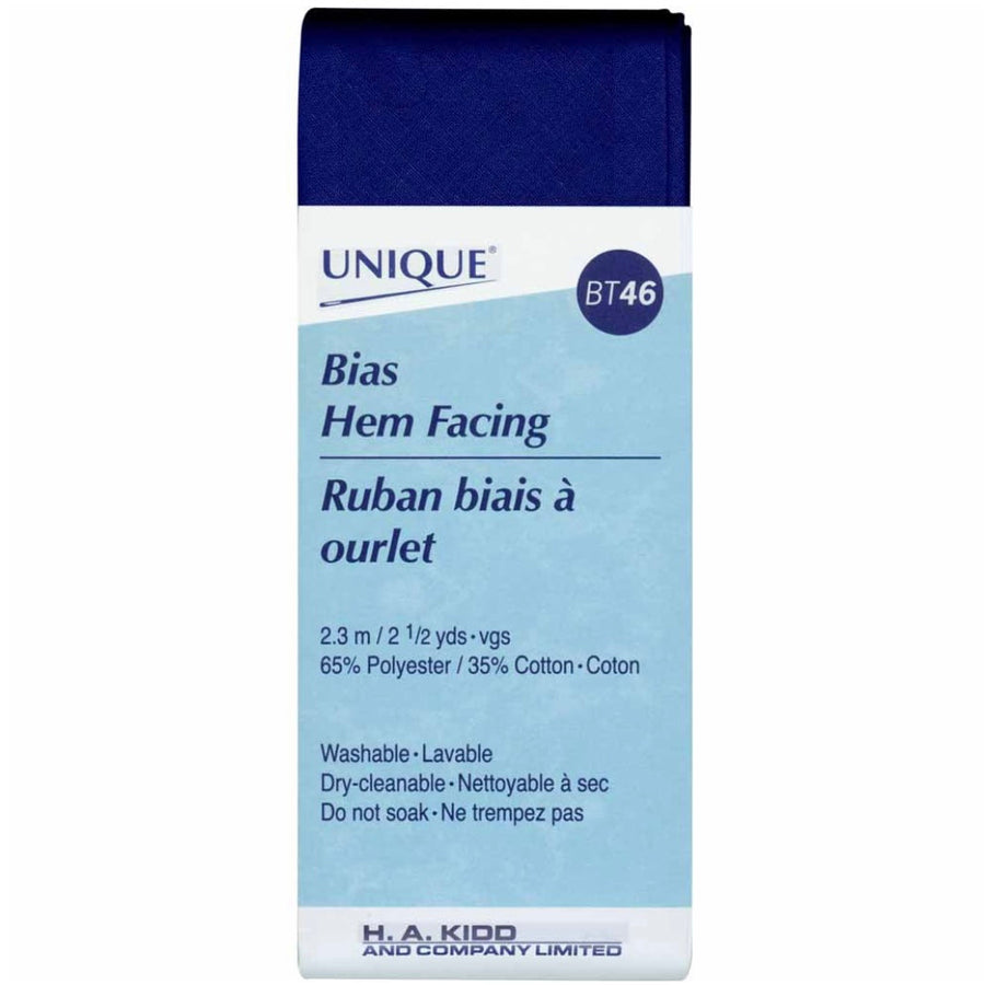 Bias Hem Facing - 50mm x 2.3m - Navy Blue