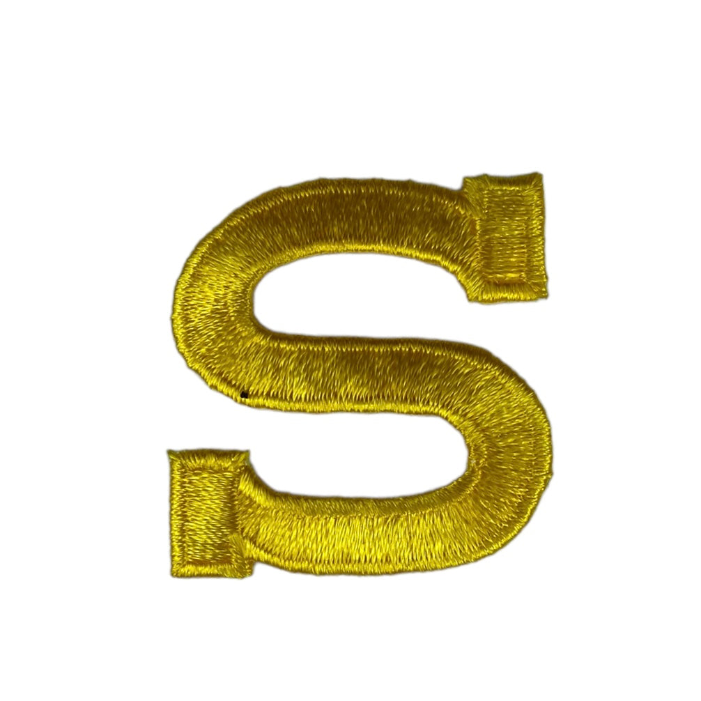 Embroidered Letter - Gold - Letter S