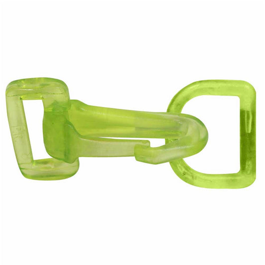 Translucent Bag Swivel Clip and D-Ring - 25mm (1″) - Green