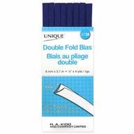Double Fold Bias Tape - 6mm x 3.7m - Silver