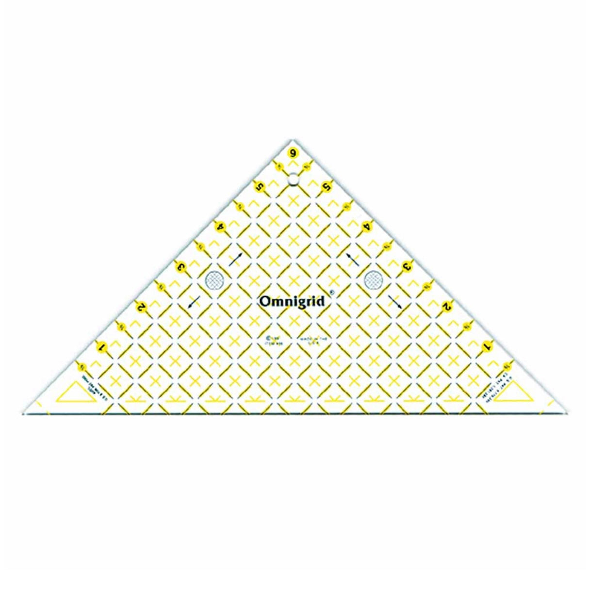 Triangle Ruler for 1/2” Square Triangles - 6”