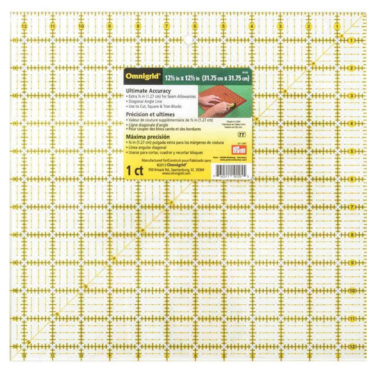 Square Grid Ruler - 12 1/2” x 12 1/2”