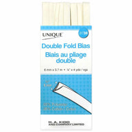 Double Fold Bias Tape - 6mm x 3.7m - Gold