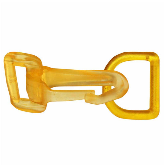 Translucent Bag Swivel Clip and D-Ring - 25mm (1″) - Yellow