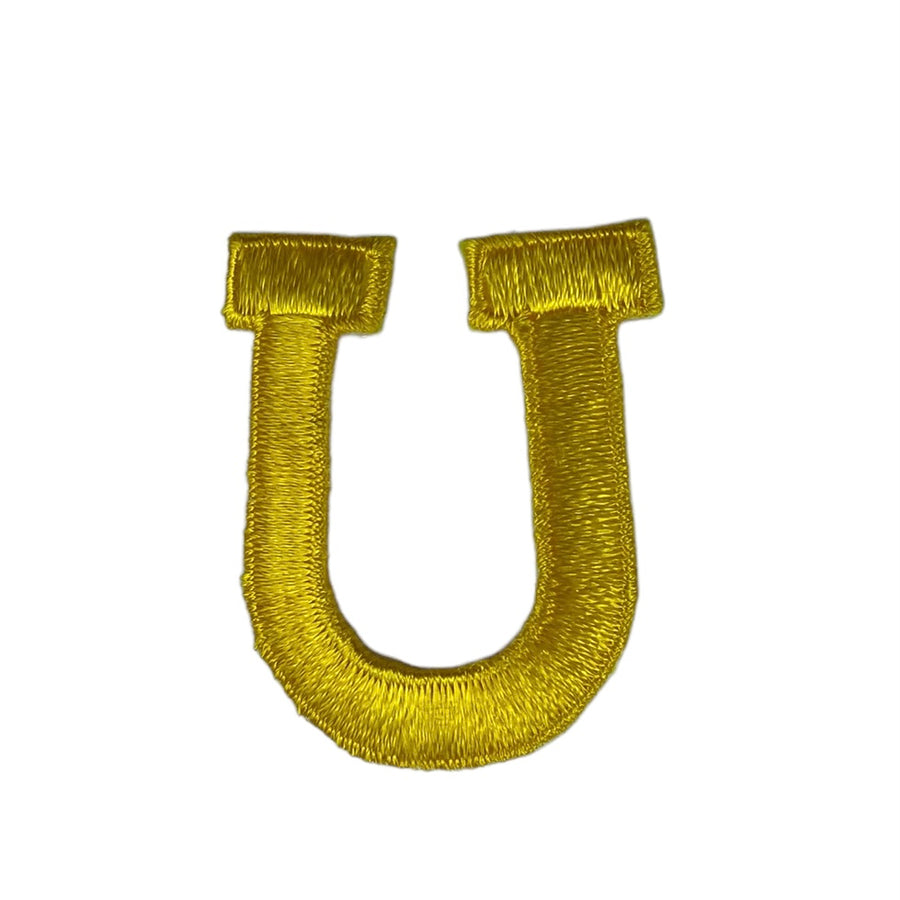 Embroidered Letter - Gold - Letter U
