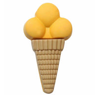 Novelty Shank Button - Ice Cream Cone - Brown - 30mm - 2pcs
