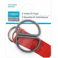 Metal D-Rings - 51mm (2″) - Gold - 2 pcs.