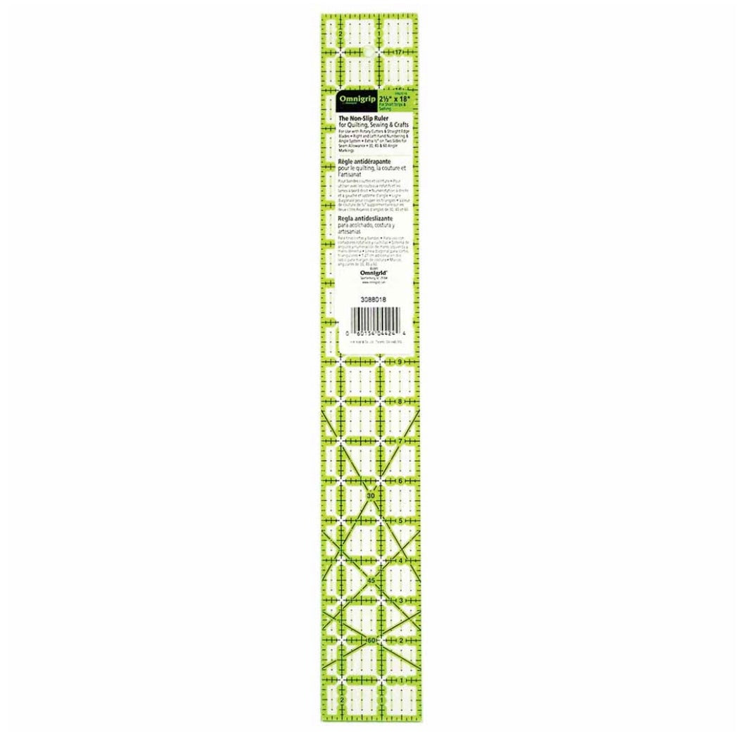 Non-Slip Ruler - 2 1/2” x 18”