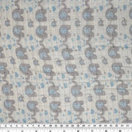 Printed Organic Cotton Gauze - Elephants
