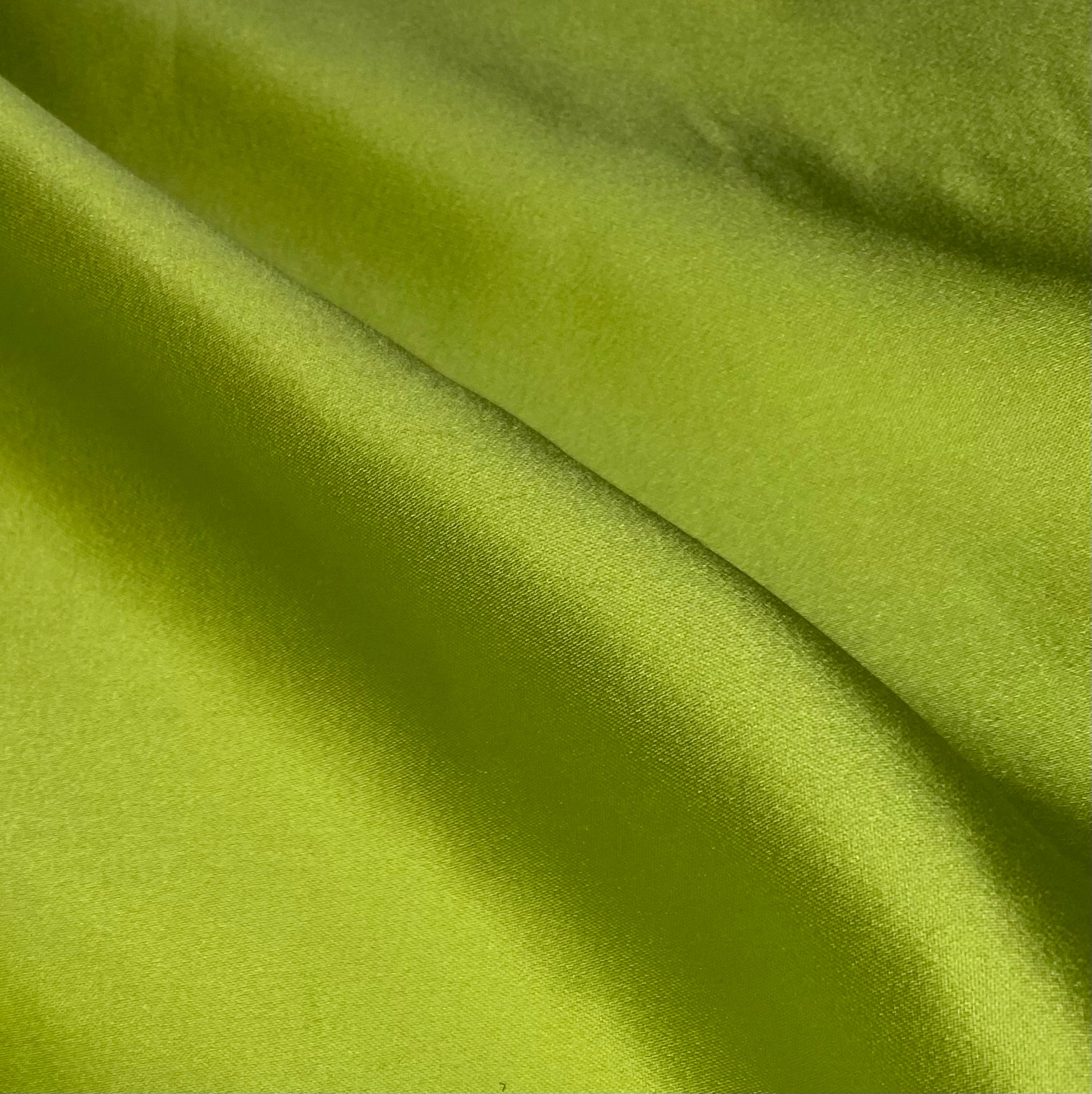 Mulberry Silk Charmeuse Satin Remnant Lime Green