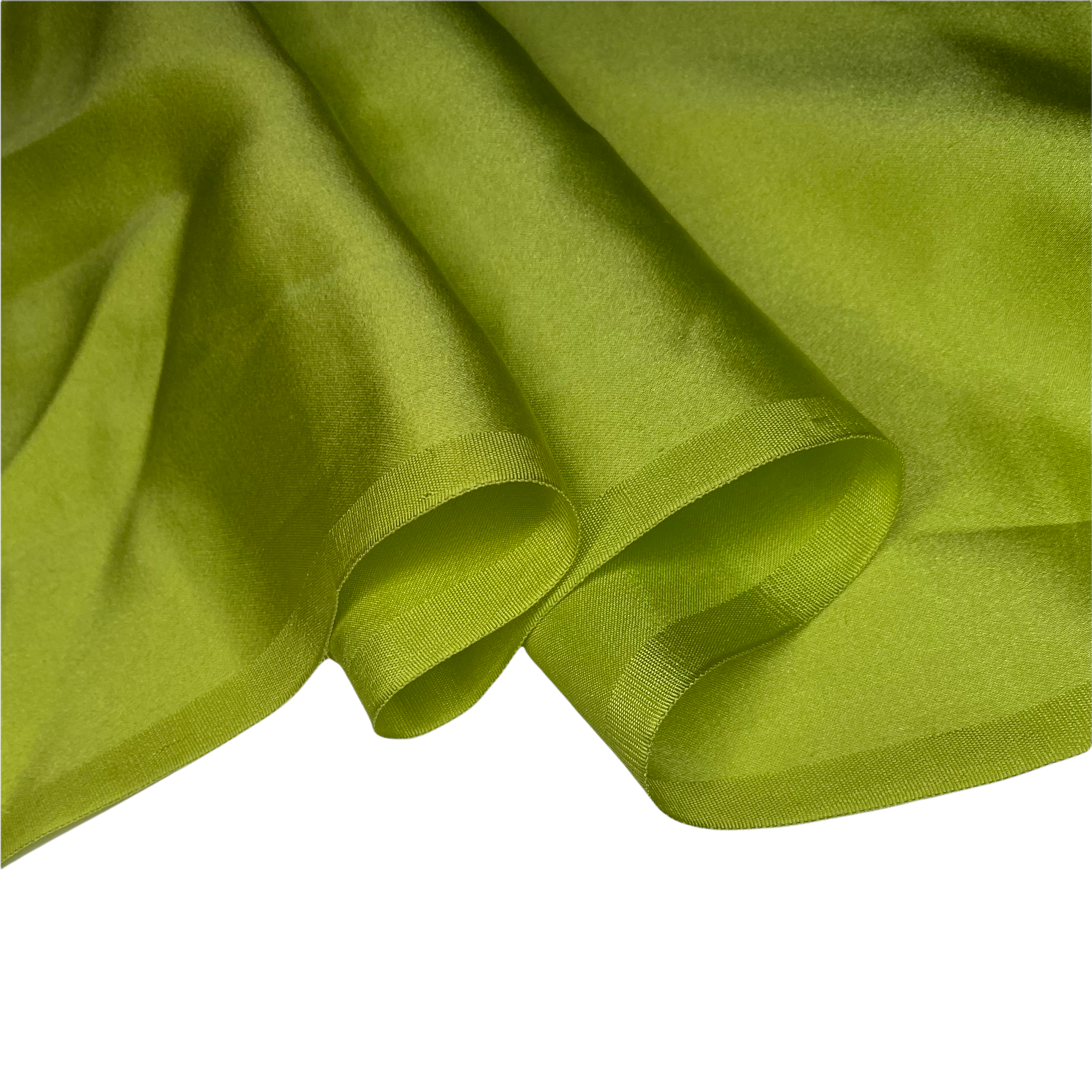 Mulberry Silk Charmeuse Satin Remnant Lime Green