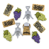 Novelty Shank Buttons Uncorked 11 count