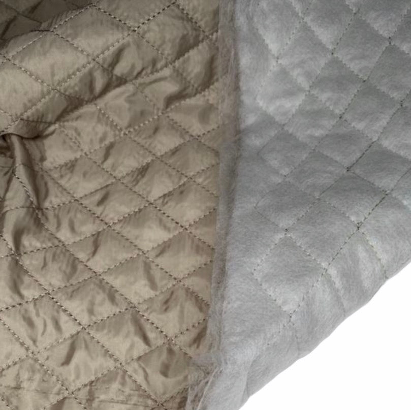 Quilted Nylon - Diamonds - Beige