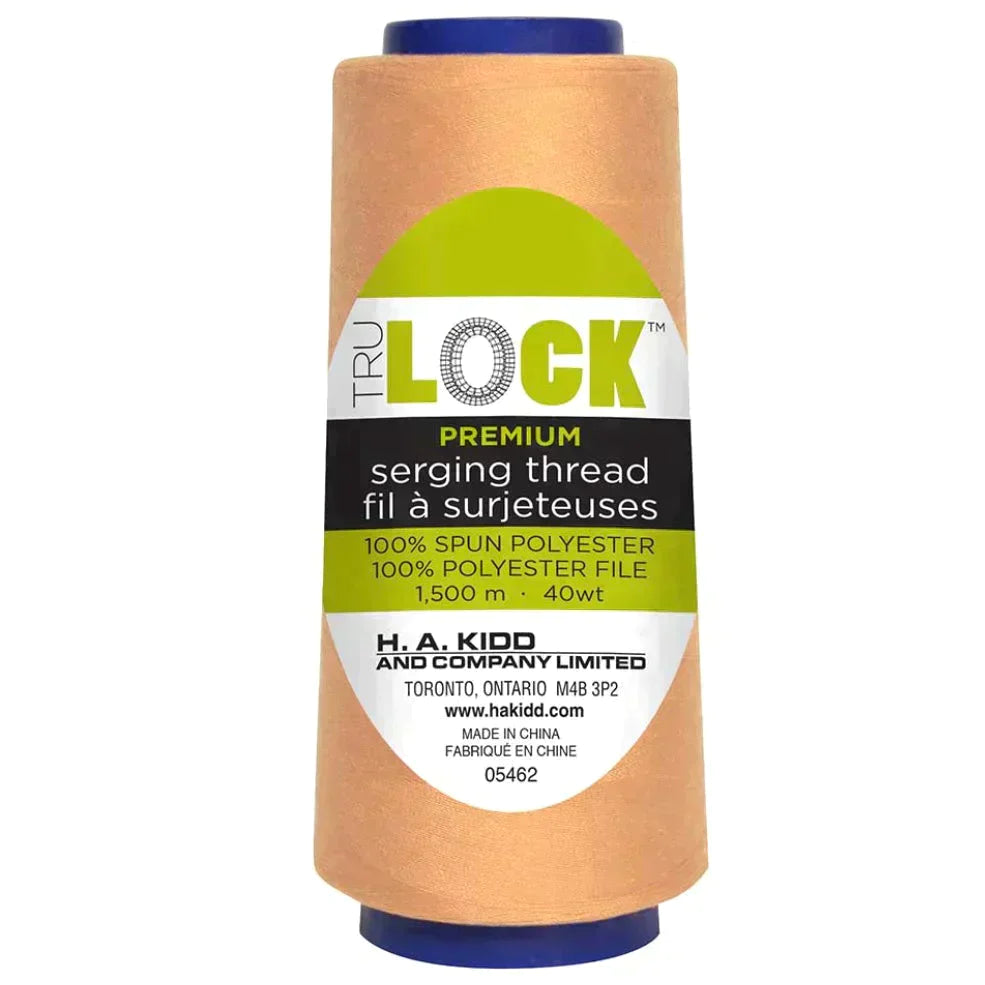 TRULOCK Serging Thread Apricot Cream 1500 m spool close up