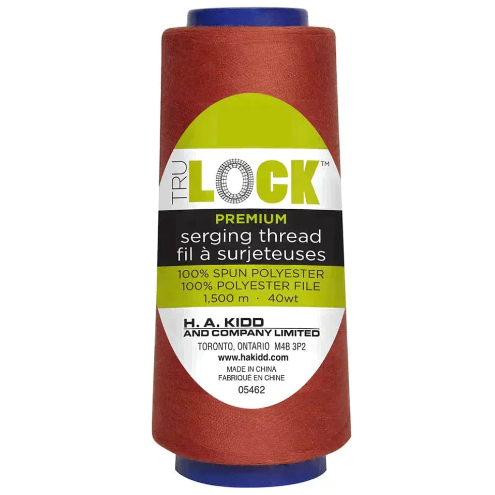 TRULOCK Serging Thread Barn Red 1500 m spool close up
