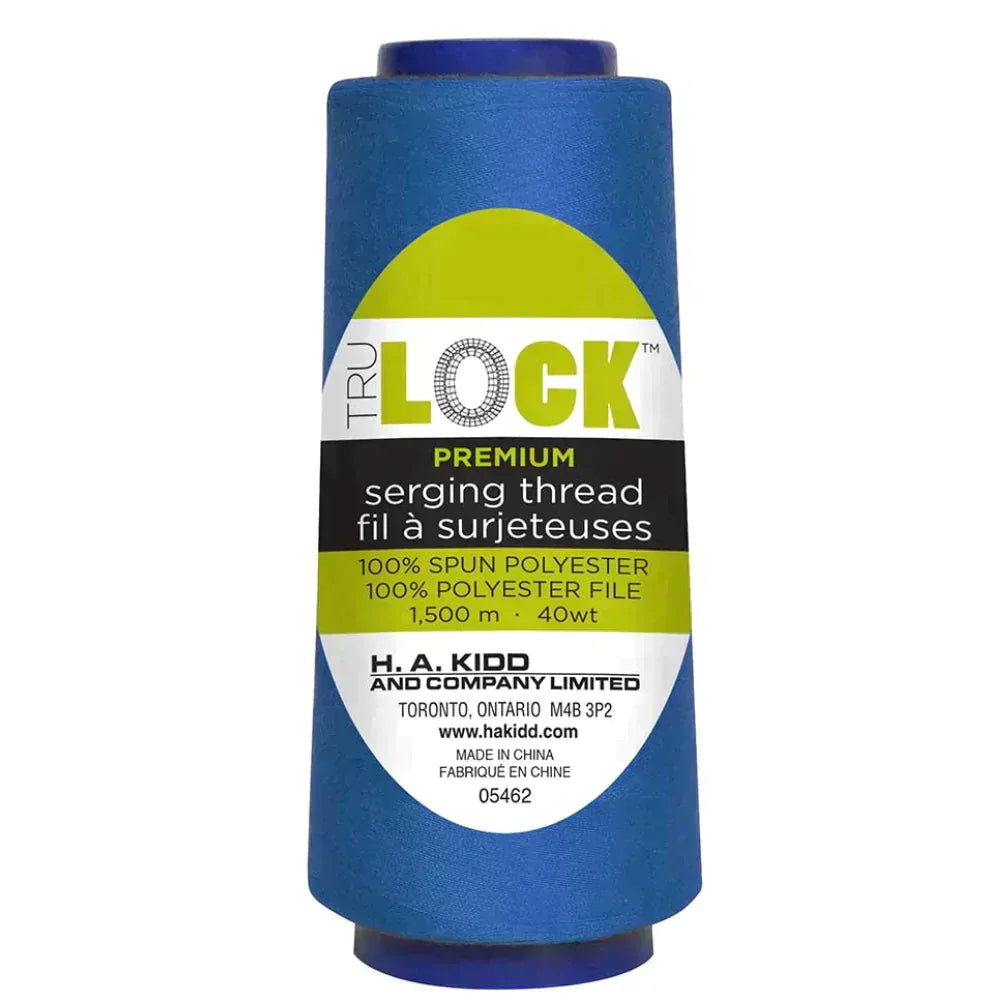 TRULOCK Serging Thread Blue 1500 m spool close up