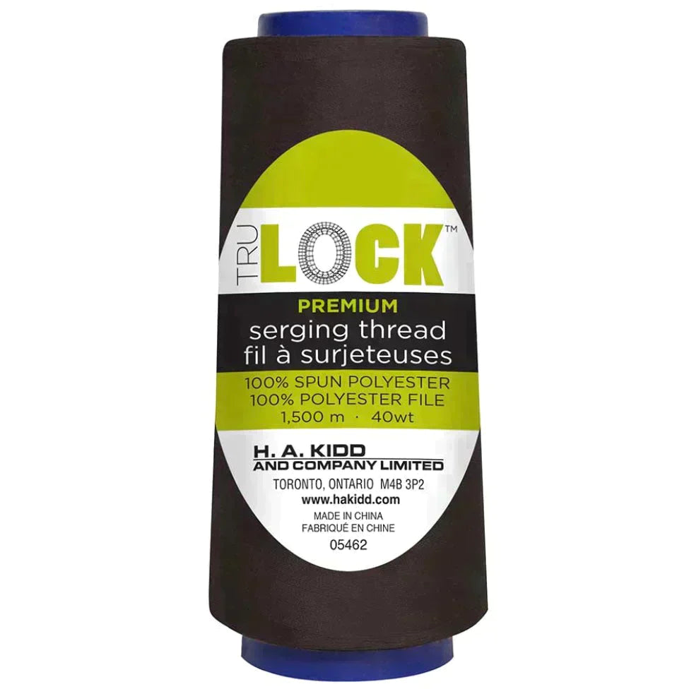 TRULOCK Serging Thread Brown 1500 m spool close up