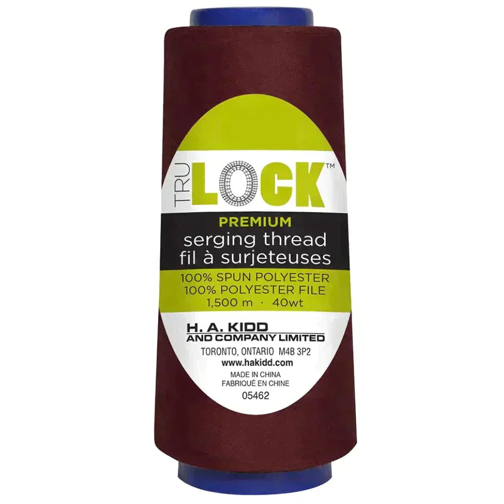 TRULOCK Serging Thread Butgundy 1500 m spool close up