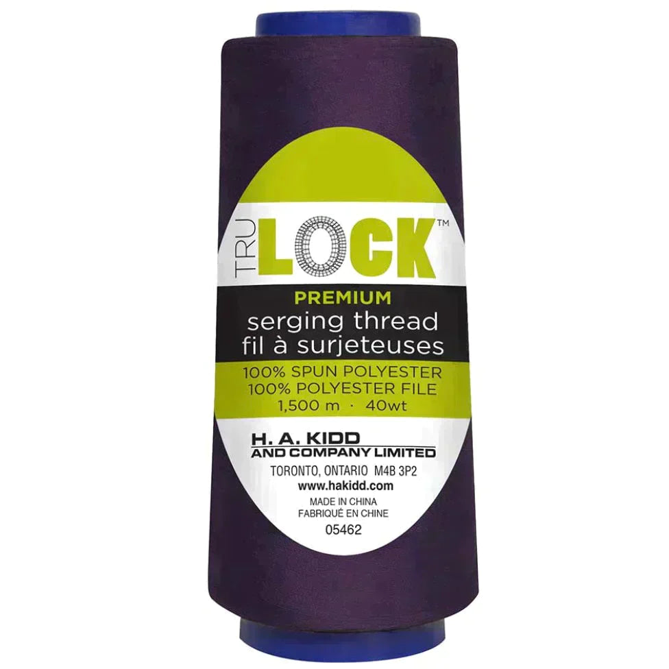 TRULOCK Serging Thread Dark Purple 1500 m spool close up