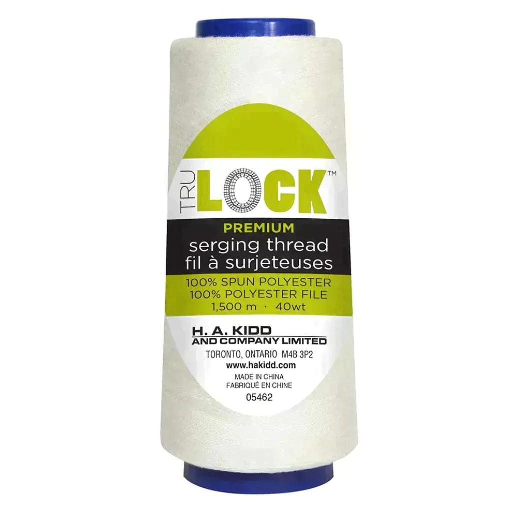TRULOCK Serging Thread Ecru 1500 m spool close up