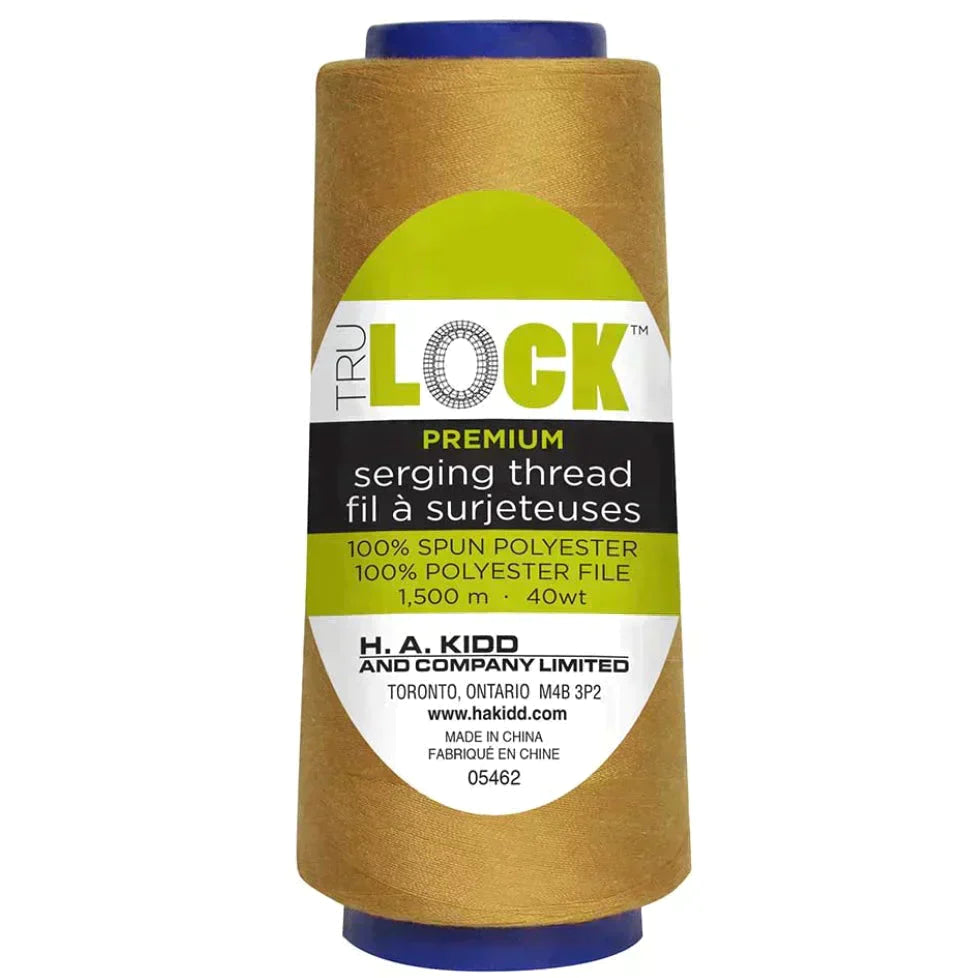 TRULOCK Serging Thread Golden Brown 1500 m spool close up