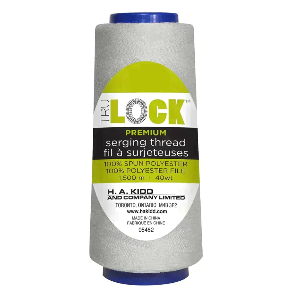 TRULOCK Serging Thread Grey 1500 m spool close up