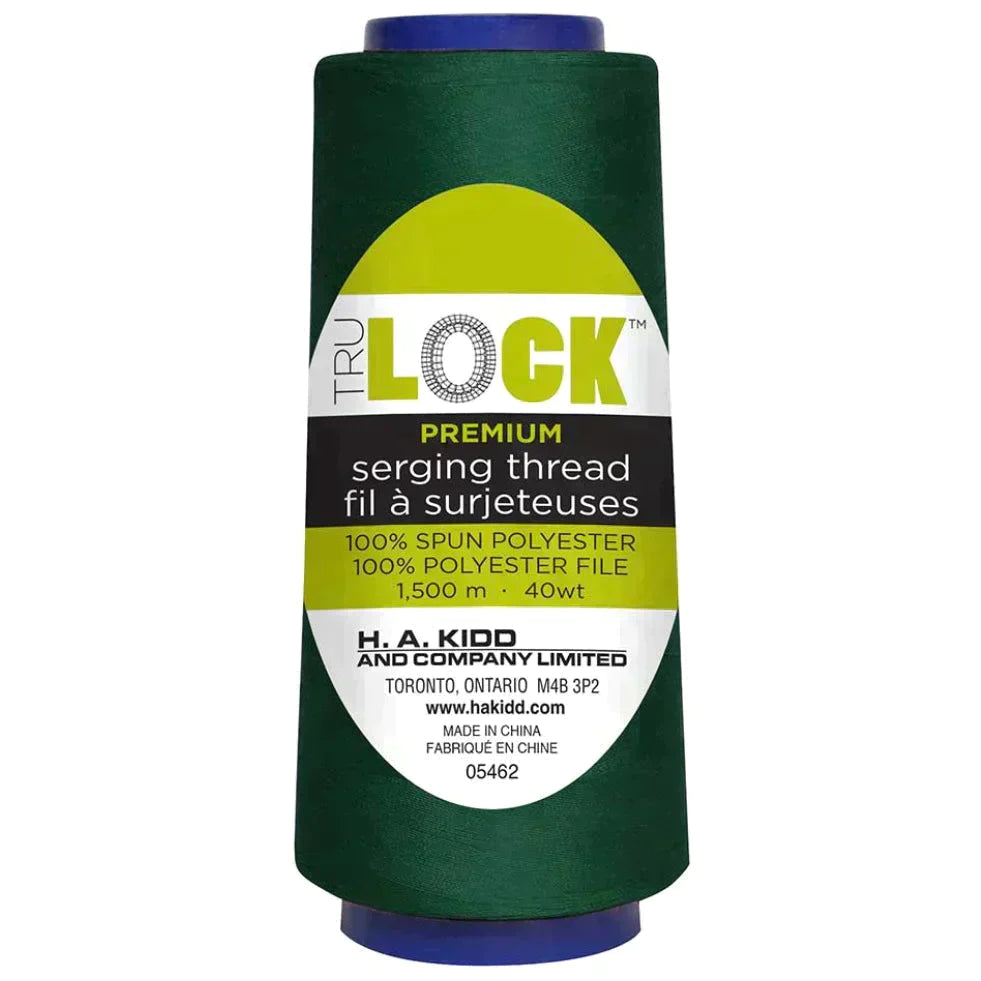 TRULOCK Serging Thread Hunter Green 1500 m spool close up
