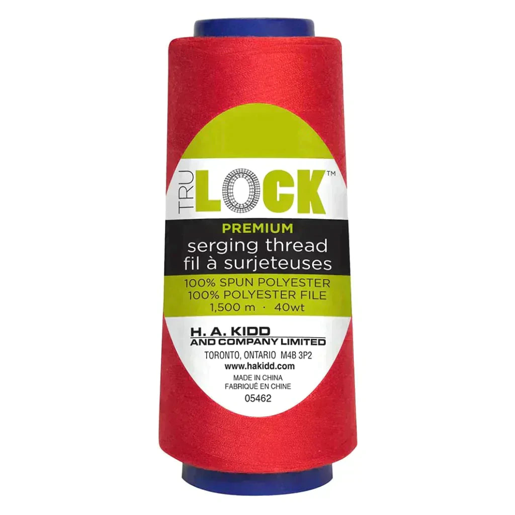 TRULOCK Serging Thread Red 1500 m spool close up