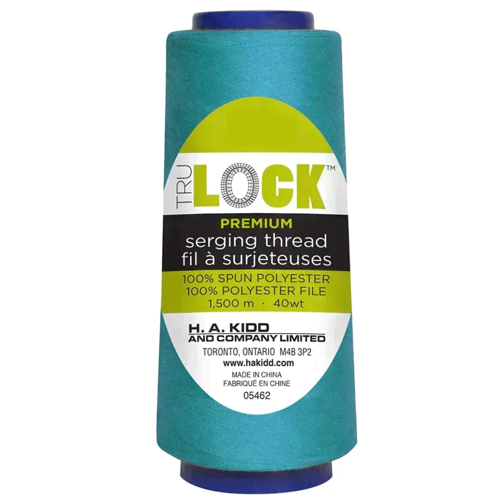 TRULOCK Serging Thread Turquoise 1500 m spool close up