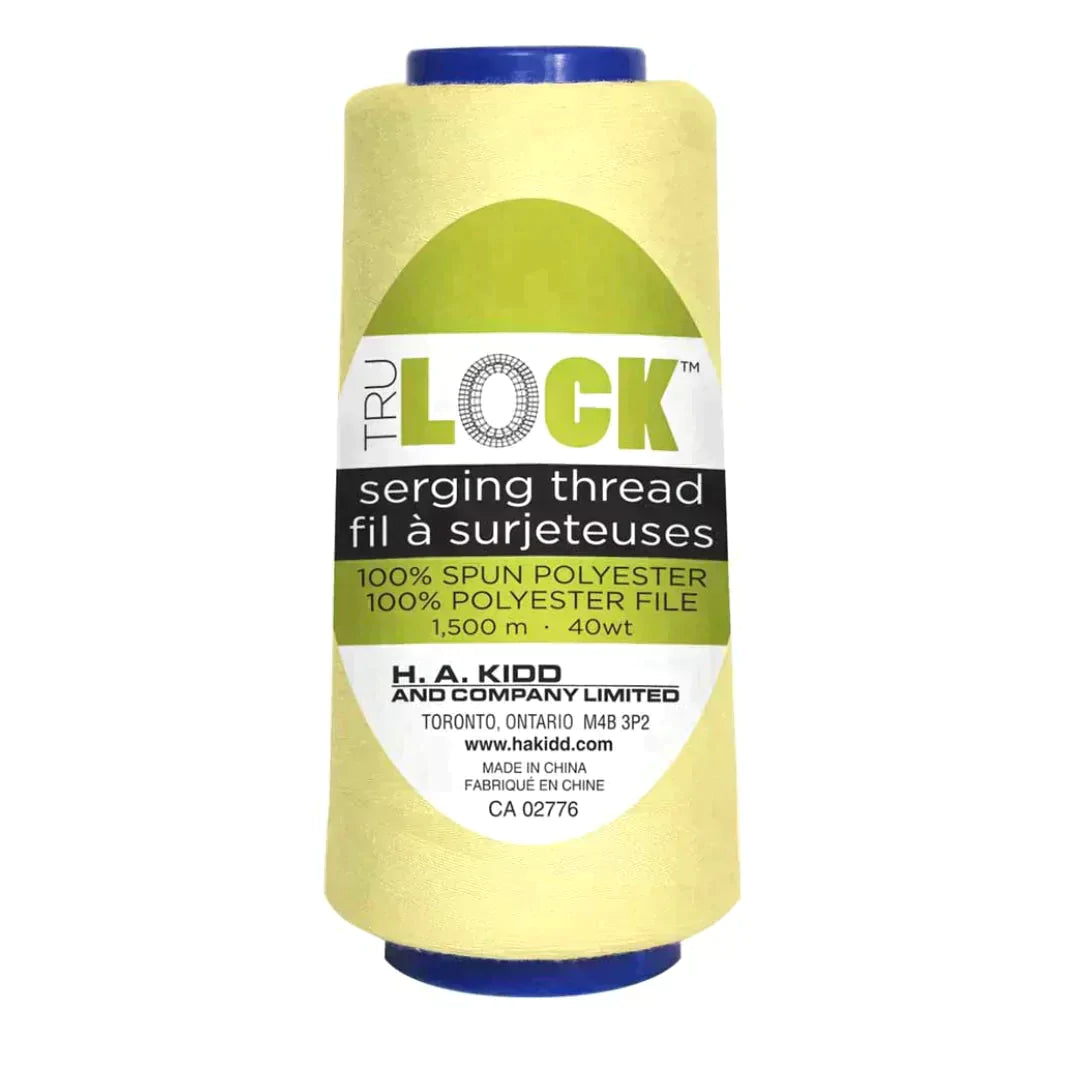 TRULOCK Serging Thread Yellow 1500 m spool close up
