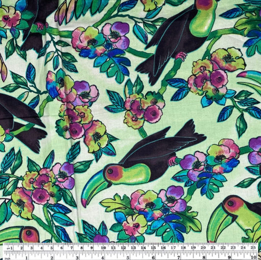 Quilting Cotton - Tropical Bird Printed Cotton
