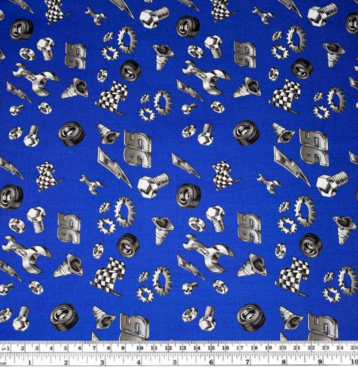 Quilting Cotton - Cars - 44” - Blue