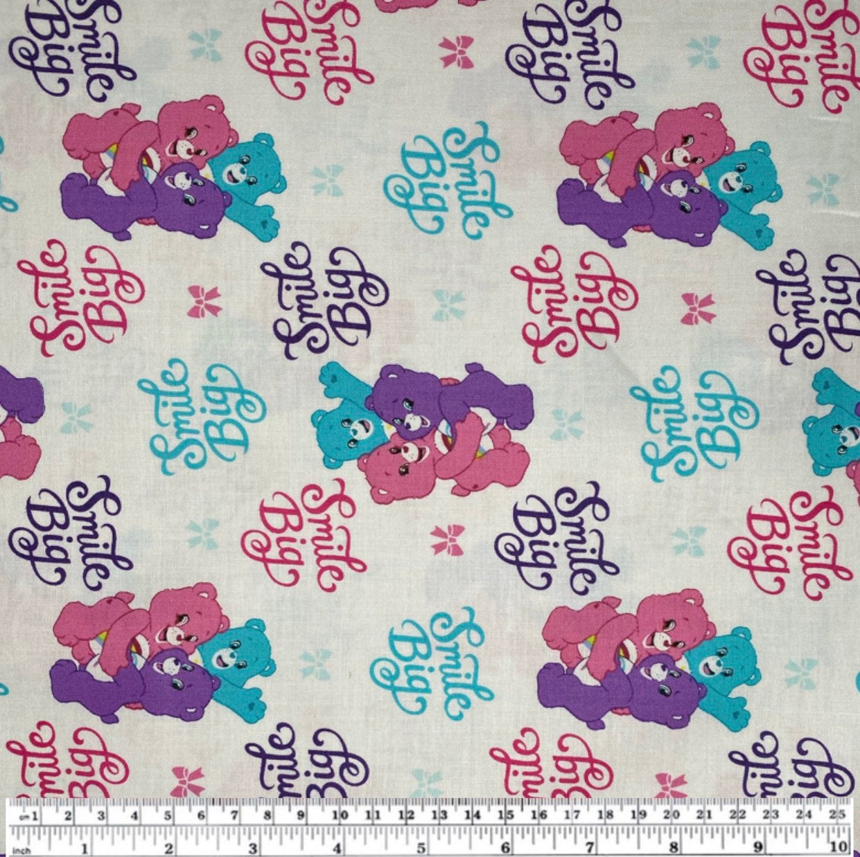 Quilting Cotton - Care Bears Smile Big - 44”