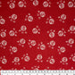 Quilting Cotton - Paw Prints - Red/White