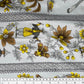 Printed Cotton Canvas - Samurai Floral - Grey/Yellow