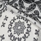 Paisley Squares Rayon Batiste - 45” - White/Black