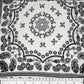 Paisley Squares Rayon Batiste - 45” - White/Black